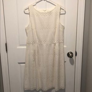 White eyelet dress LOFT